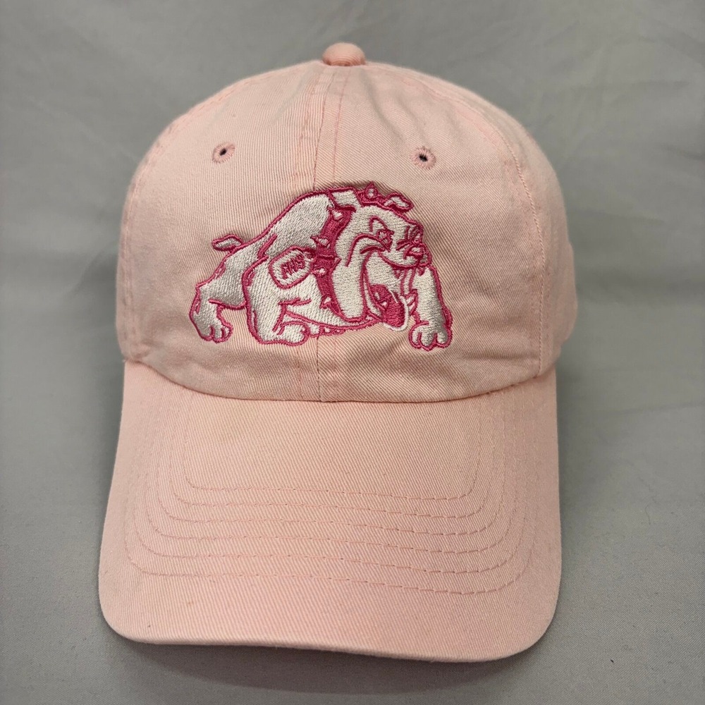 OC Baseball Cap Bulldog Mascot Women OSFM Pink Embroidered Dad Hat